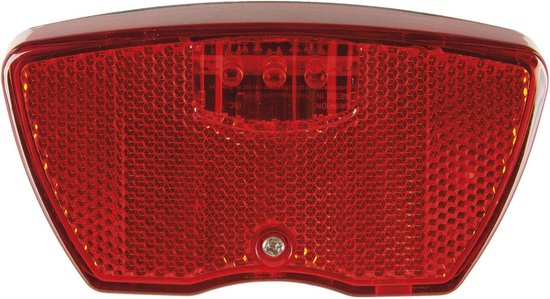 Rood Achterlicht Fiets met 3 LED's - Batterij Aangedreven