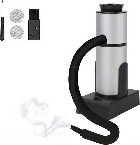 Rookpistool - Smoking Gun - Foodsmoker - Rookapparaat - Rookstolp - Whiskey Smoker - Cocktail smoker - Zilver - Groot van Moa.