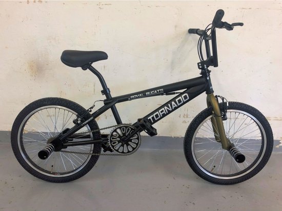 Royal-Bugatti Tornado Freestyle 20 inch BMX - matzwart/brons van Merkloos