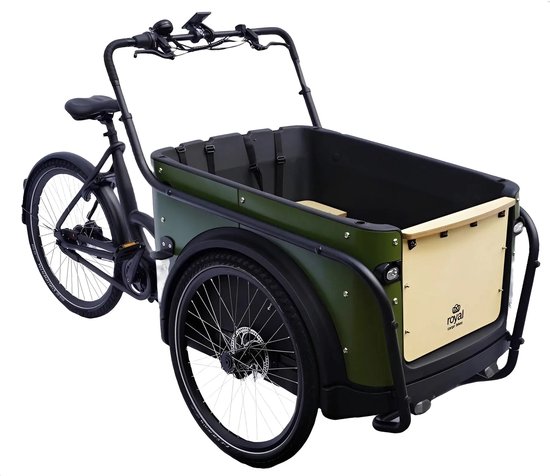 Royal Cargo Bike 3W Premium – Elektrische Bakfiets - Groen – 504Wh