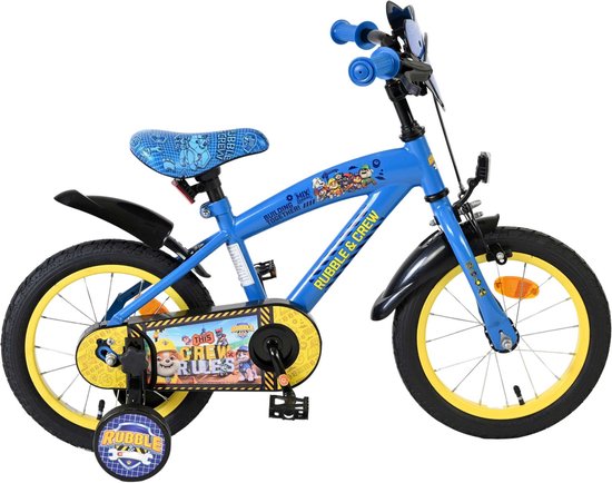 Rubble & Crew - Kinderfiets - Jongens - 14 inch - Blauw van Rubble & Crew