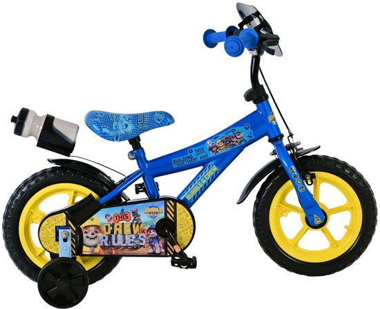 Rubble & Crew Kinderfiets - Jongens - Mag Wheels - 12 inch - Blauw