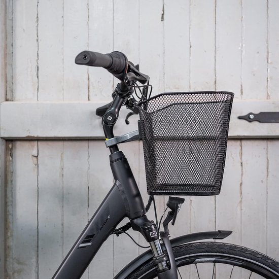 Ruime Weerbestendige Metalen Fietsmand voor Stuur Montage 15 Liter Capaciteit van Basil