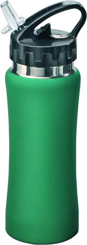 "RVS Bidon ""Sporty"" 0,5 liter (Groen)"