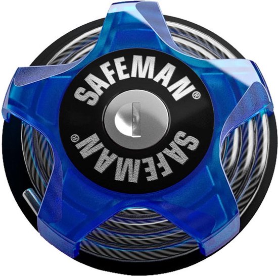 Safeman Mountainbike & Racefiets Slot | Fietsslot | Compact & Multifunctioneel | Blauw | 75cm van SAFEMAN