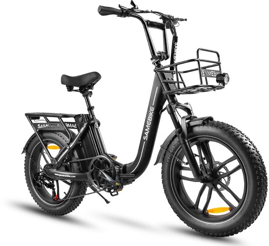Samebike C05 Pro – Elektrische Fatbike – 250W Motor – 36V 13Ah Uitneembare Accu – 20x4 Inch Banden – 7 Versnellingen – Opvouwbaar – Max 25 km/h – LCD Display – LED Verlichting – Zwart van Merkloos