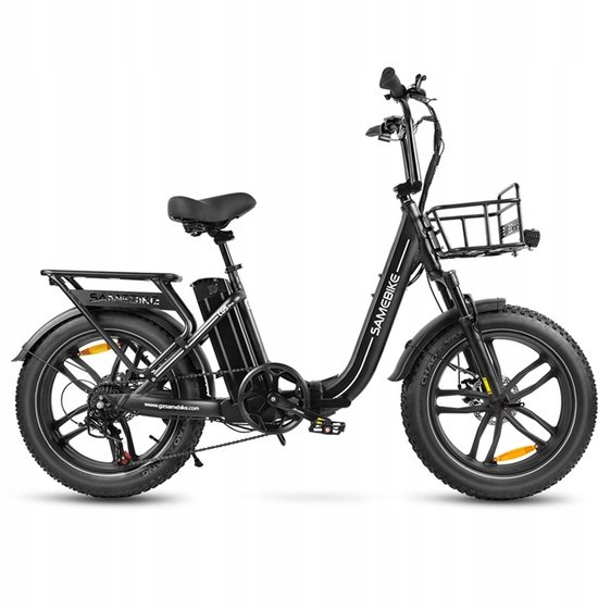 Samebike C05 Pro Elektrische Fiets – 20" Opvouwbaar, 250W Motor, 36V 13Ah Accu, 70km Bereik, 7-Speed Shimano – Zwart van Merkloos