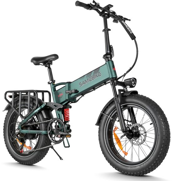 SAMEBIKE RS-A02 Pro Elektrische Fatbike – 48V 15Ah – 20*4 Inch Banden – 110KM Bereik – Opvouwbaar – Mechanische Schijfremmen –Groen van Merkloos