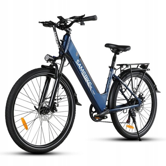 Samebike RSA01Pro-T 26'' Elektrische Fiets - 36V 15Ah, 90km Bereik, 250W Motor, 7-Speed Shimano, Dubbel Geveerd Blauw