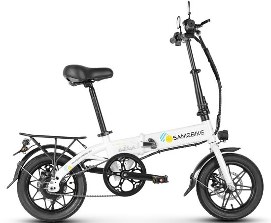 SAMEBIKE YINYU14 Elektrische fiets – vouwfiets – Topsnelheid 25 km/u – 250W motor – Actieradius 20-30 km – Wit van Merkloos