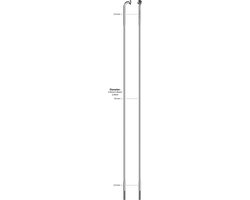 Sapim Spaak 14-250L Race RVS zonder nippel (100st) van Merkloos