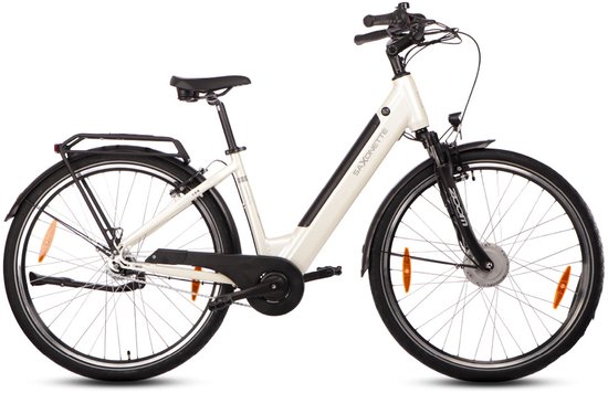 Saxonette Comfort Plus 5.0 dames ebike Nexus 7 13Ah wit van Saxonette