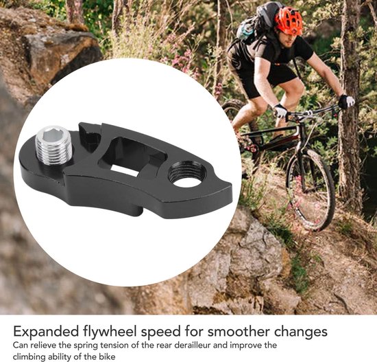 Schaltauge verlenger voor fiets van aluminium, 41 mm, zwart