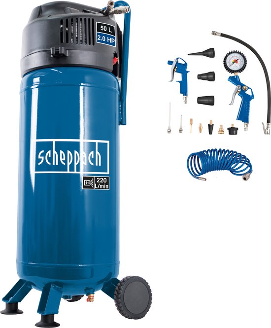 Scheppach HC51V Verticale Compressor 50L 10 Bar