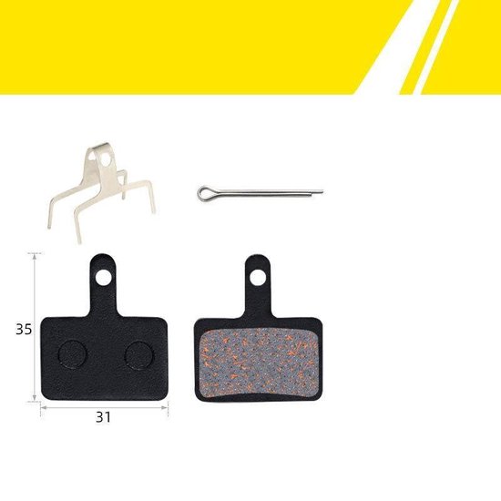 Schijfrem remblokken 2 sets compatibel met Shimano B01S van Merkloos