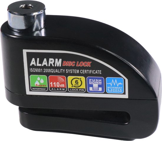 Schijfremslot met Alarm - Fatbike slot - Remschijfslot - scooter - fatbike- elektrische fiets - motor - bescherm je tweewieler - van Ride Safe Lock