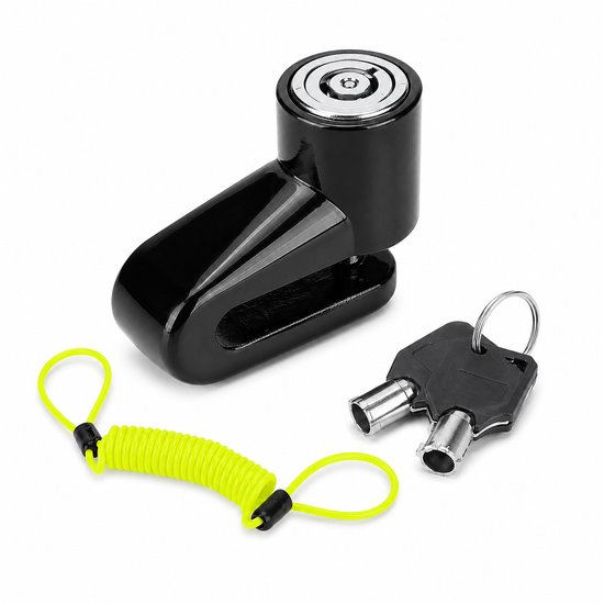 Schijfremslot - Remschijfslot voor Motor en Scooter - 7 mm - Reminderkabel