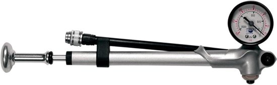 Schokdemper Pomp - Luchtpomp Fiets - Veerinstelling Aanpassen - 150 Psi Max - 10 cm - Zilver