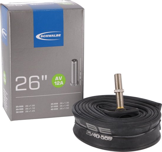 Schwalbe AV12A - Binnenband Fiets - Auto Ventiel - 26 x 1.00 - 1.50 van Schwalbe
