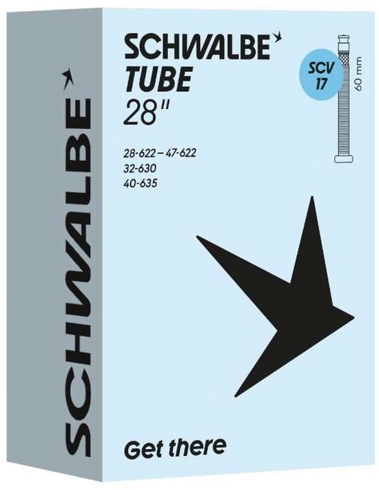Schwalbe binnenband clik valve SCV17 28 inch 28/47-622/635 60mm van Schwalbe