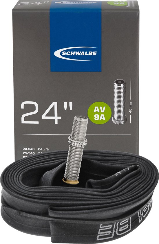 Schwalbe - Binnenband Fiets - Auto Ventiel - 24 x 1.00 (25 - 540) van Schwalbe