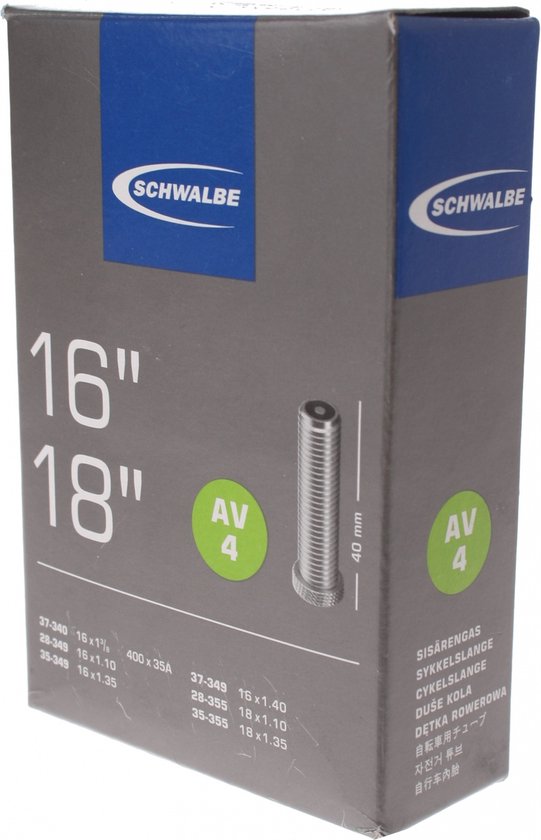 Schwalbe - Binnenband Fiets - Auto Ventiel - 32 mm - 16/18 x 1 3/8 - 1.35 van Schwalbe