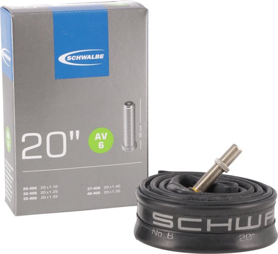 Schwalbe - Binnenband Fiets - Auto Ventiel - 40 mm - 20 x 1 1/8 - 1.50 van Merkloos