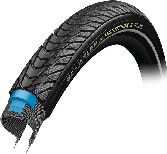 Schwalbe Buitenband - Marathon E-Plus - 28 inch x 1.40 - Fietsband - Zwart Reflecterend van Schwalbe