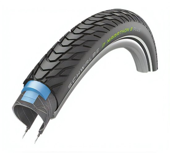 Schwalbe Buitenband - Marathon E-Plus - 28 inch x 1.75 - Fietsband - Zwart Reflecterend van Schwalbe