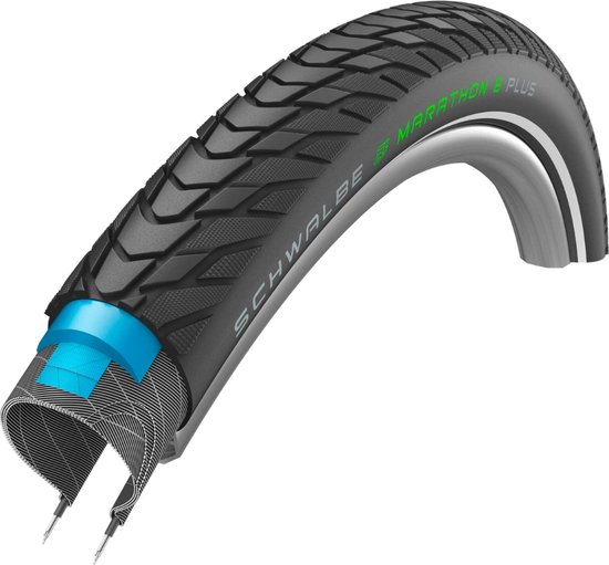 Schwalbe Buitenband - Marathon E-Plus Perf - 28 inch x 2.00 - Zwart Reflecterend van Schwalbe