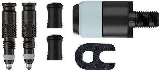 SCHWALBE Clik valve sv-scv ombouwkit per 2 stuks met pompkop adapter van Schwalbe