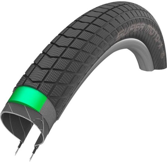 Schwalbe Draadband Super Moto-X - GreenGuard - 27.5 x 2.4 inch / 62-584 - 30-55 psi - ADDIX – Zwart van Merkloos