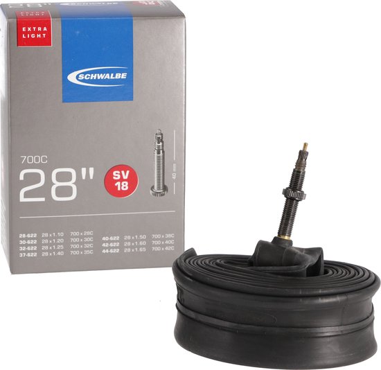 Schwalbe Light - Binnenband Fiets - Frans Ventiel - 40 mm - 28 x 1 1/8 - 1.625