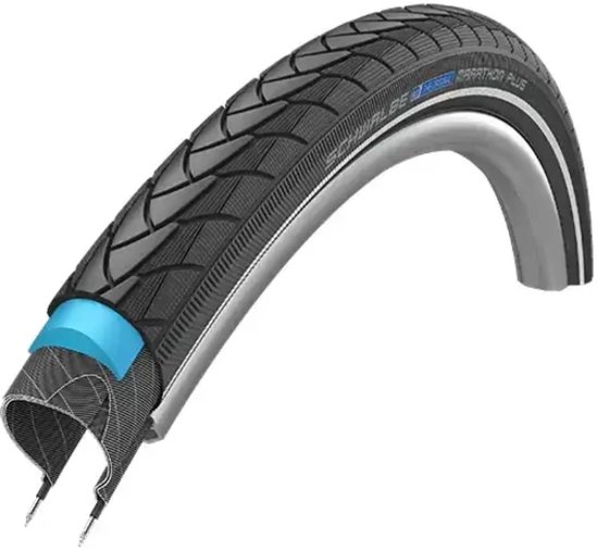 Schwalbe Marathon Plus buitenband - 26x1,75 - anti-lek SmartGuard - zwart met reflectie van Schwalbe