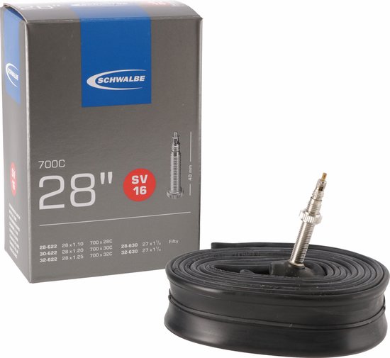 Schwalbe SV16 - Binnenband Fiets - Frans Ventiel - 40 mm - 28 x 1 1/2 - 150 - 235