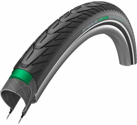 Schwalbe Vouwband Energizer Plus - GreenGuard - 28 x 1.7 inch / 47-622 - 45 - 70 psi - ADDIX - Zwart van Schwalbe