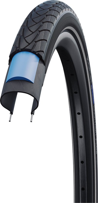 Schwalbe Vouwband Marathon Plus - SmartGuard - Reflectie - 28 x 1.5 inch / 32-622 - 65 - 95 psi - Zwart van Schwalbe