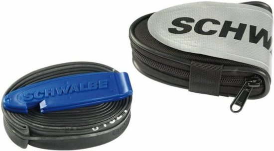 Schwalbe Zadeltas Race Zwart/blauw 4-delig van Schwalbe