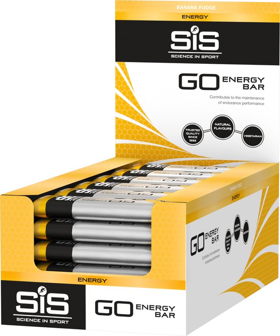 Science in Sport - GO Energy Bar Mini 40g 30-pack - Banaan - vegan - Heerlijke koolhydraatreep met 26g koolhydraten - energieleverancier voor krachttraining LET OP THT 30-09-2026