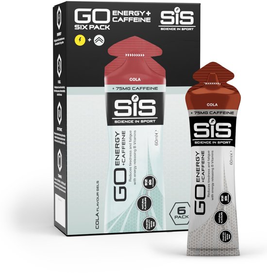 Science in Sport GO Energy + Caffeine Gels, Cola, Pak van 6