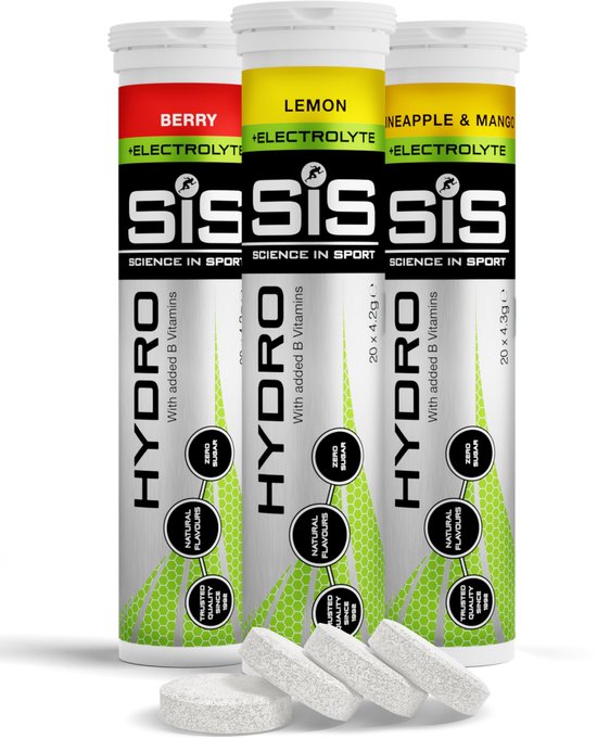 Science in Sport Hydro Tabletten, Variatiepakket, Pak van 3