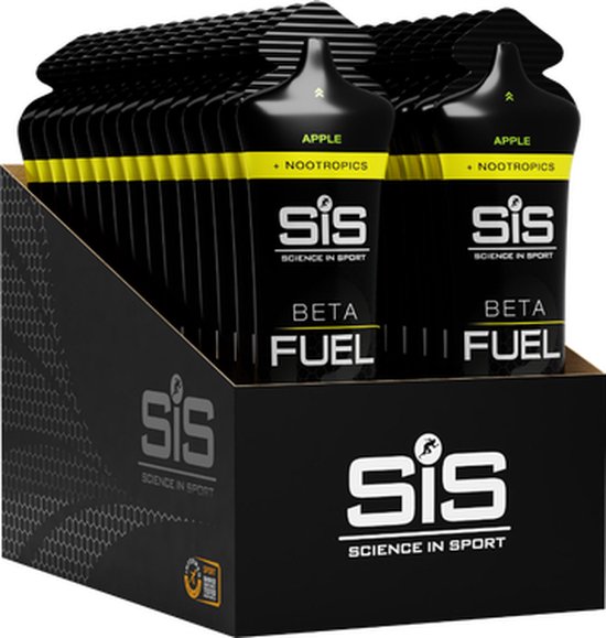 Science in Sport - SIS Beta Fuel - Dual Source Energy Gel Nootropics - Apple smaak - 1 : 0,8 Maltodextrine Fructose verhouding - 40 gram koolhydraten per gel - 30 x 60ml
