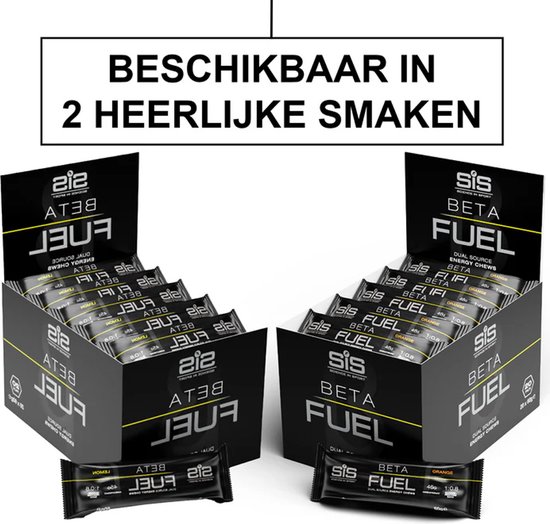 Science In Sport - SIS Beta Fuel Energy Chew Bar Mixverpakking - 1:0,8 Maltodextrine Fructose verhouding - Energierepen/Energiereep zonder coating - 10x Orange & 10x Lemon Smaak - 20 x 60 gram