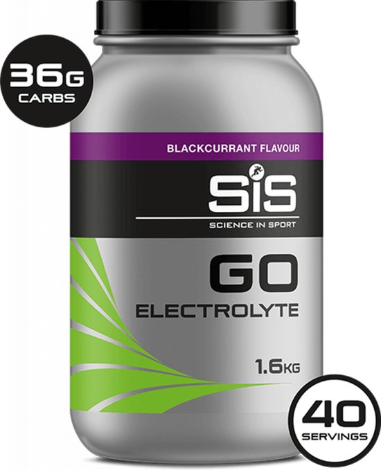 Science in Sport - SIS Energydrink - Go Electrolyte - Elektrolyten + Koolhydraten - 1,6kg - Blackcurrant/ Zwarte bes smaak van Science in Sport