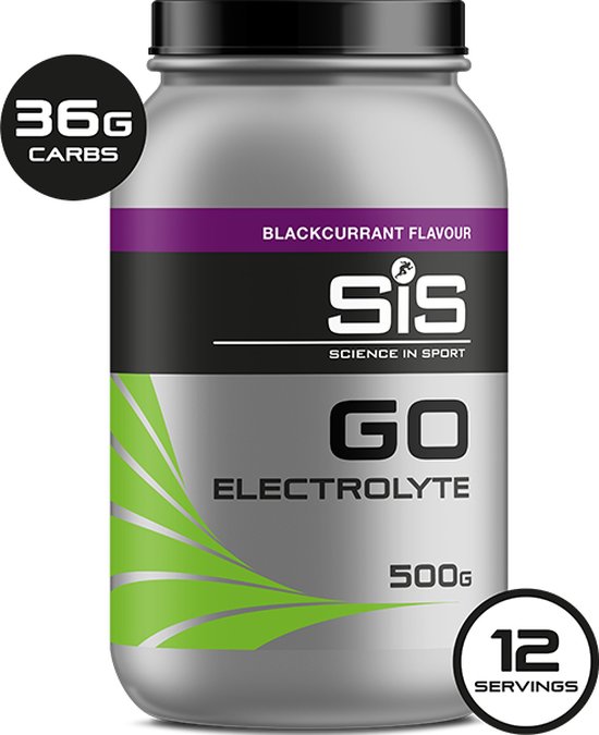 Science in Sport - SIS Energydrink - Go Electrolyte - Elektrolyten + Koolhydraten - 500g - Blackcurrant / Zwarte bes smaak van Science in Sport