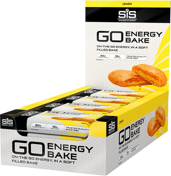 Science in Sport - SIS GO Energy Bake Bar - Lemon Smaak - Energiereep - 30g Koolhydraten & 10g Fructose - 12 x 50 gram van Science in Sport