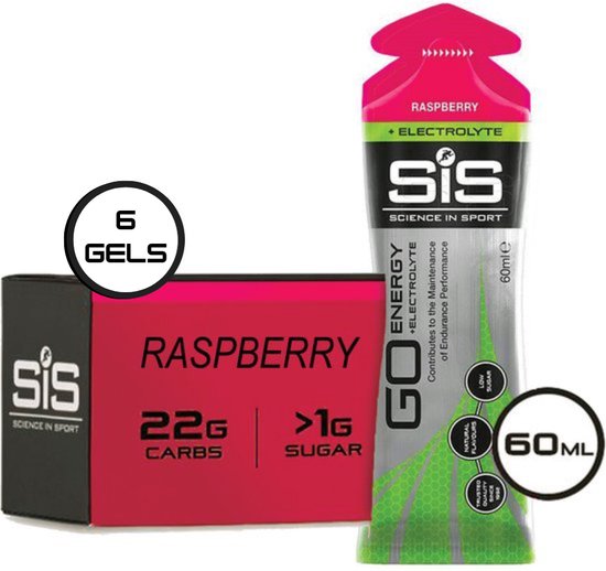 Science in Sport - SIS Go Energy + Electrolyte - Sportgel - Energie gel - Isotone Sportgel - Framboos Smaak - 6 x 60ml van Science in Sport