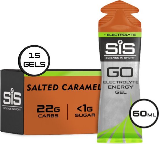 Science in Sport - SIS Go Energy + Electrolyte - Sportgel - Energie gel - Isotone Sportgel - Salted Caramel Smaak - 15 x 60ml van Science in Sport