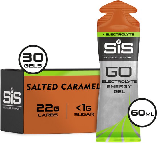 Science in Sport - SIS Go Energy + Electrolyte - Sportgel - Energie gel - Isotone Sportgel - Salted Caramel Smaak - 30 x 60ml van Science in Sport