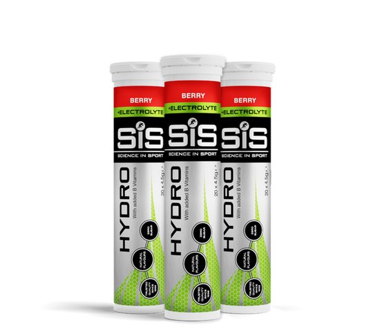 Science in Sport - SIS Go Hydro Bruistabletten - 300mg Elektrolyten - Berry Smaak - 3x20 Tabletten van Science in Sport